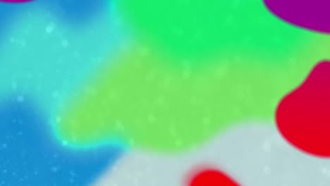 animación de formas en movimiento sobre un fondo colorido