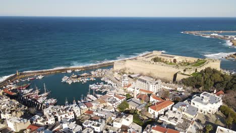 seaside castle aerial view