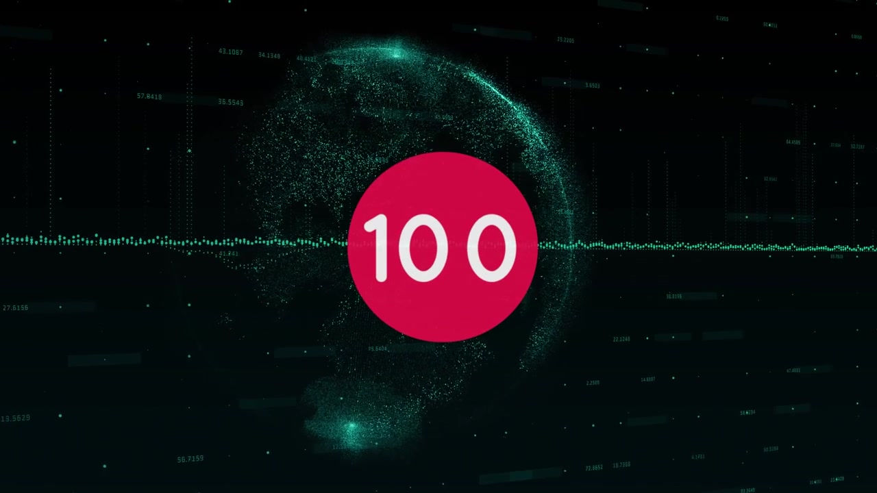 Animation of numbers changing over globe and data processing