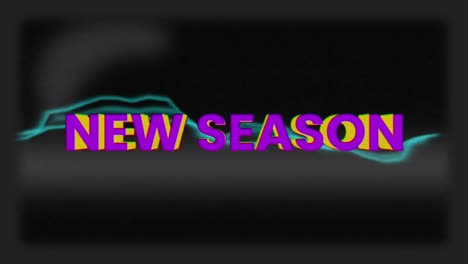 Animation-of-new-seasons-text-over-blue-moving-lines-on-black-backgrounds