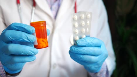 doctor holding medication