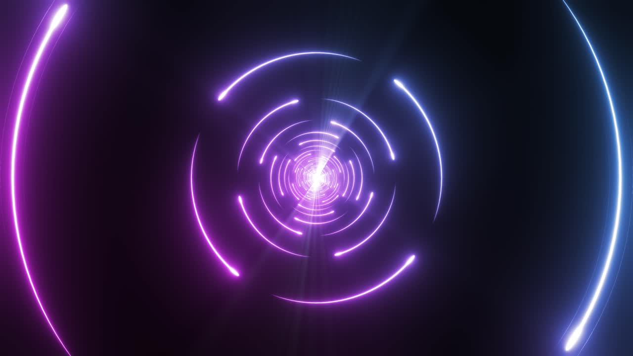 Neon Circle Tunnel Visuals