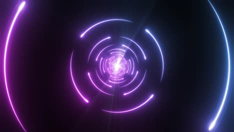 neon circle tunnel visuals