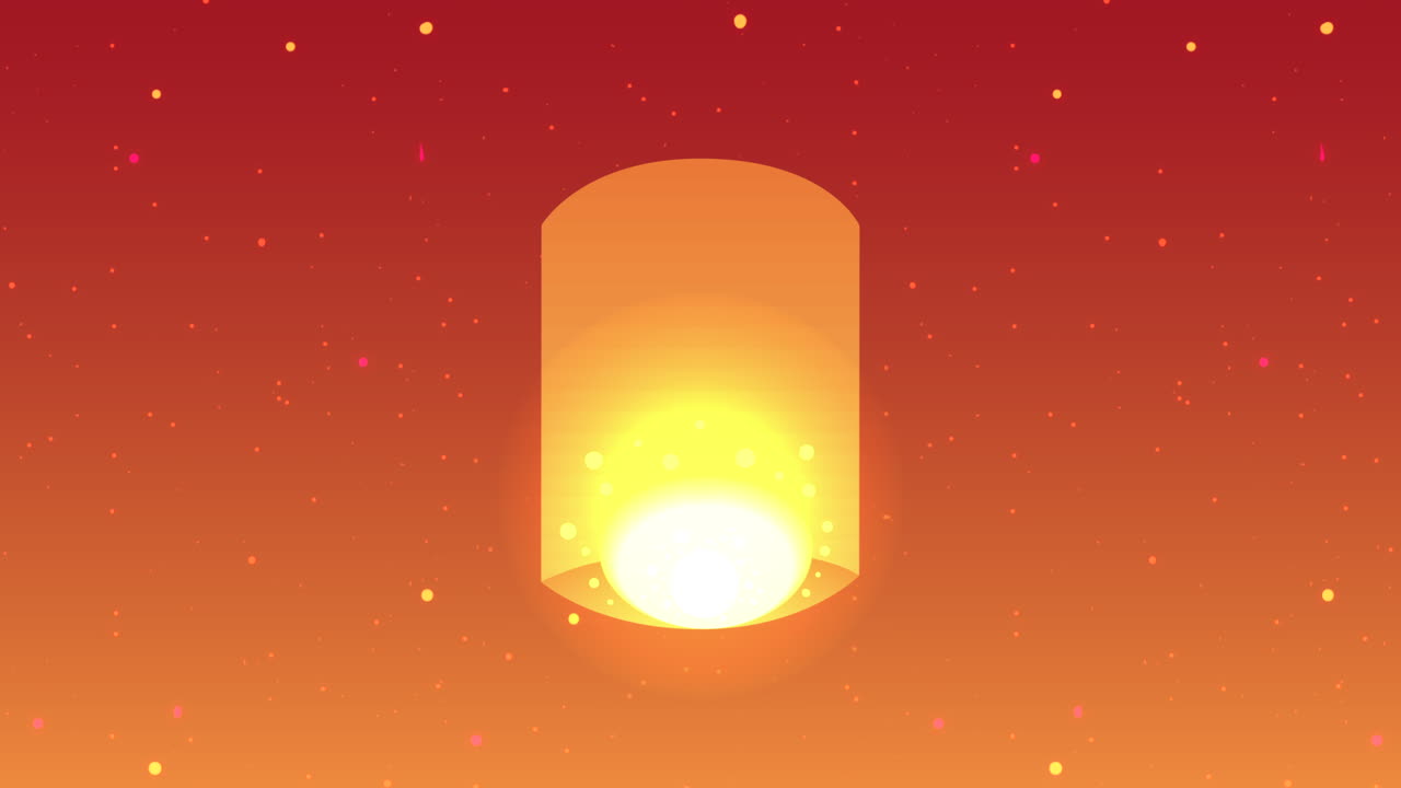 로이 크라 축제 애니메이션 램프