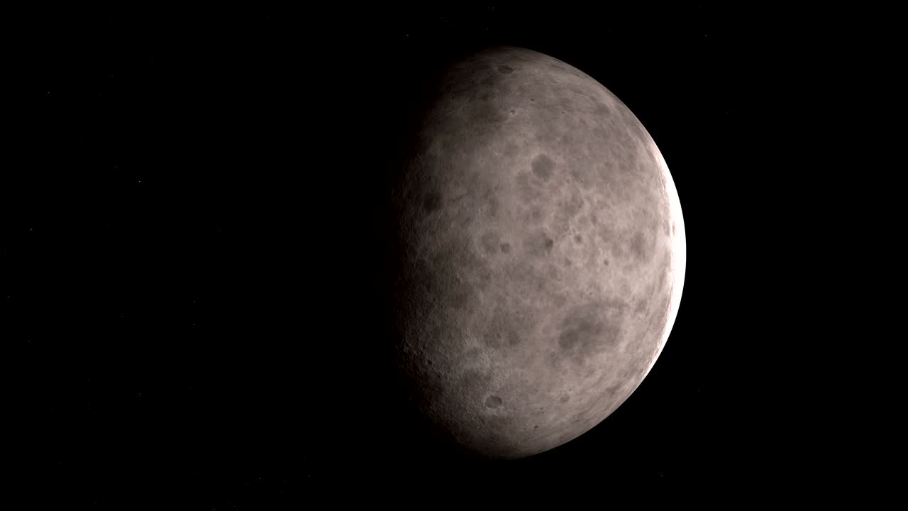Dysnomia, moon of the dwarf planet Eris, rotating. Loop