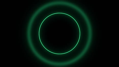 Animation-of-pulsing-green-double-circle-with-black-background