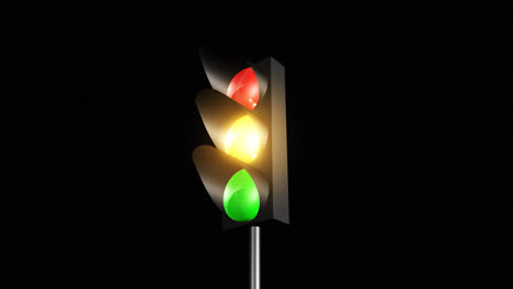 traffic lights changing colours