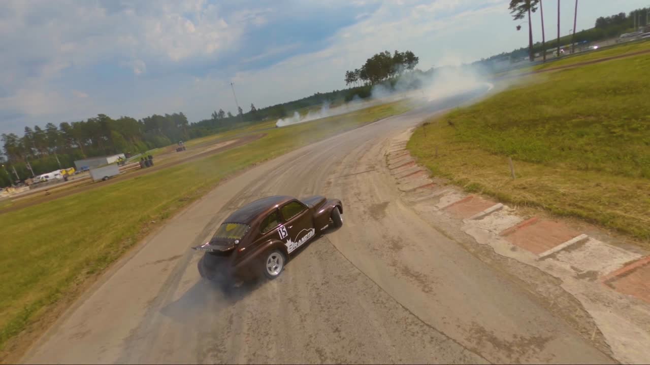 fast car drifting at Lidköping motorstadion