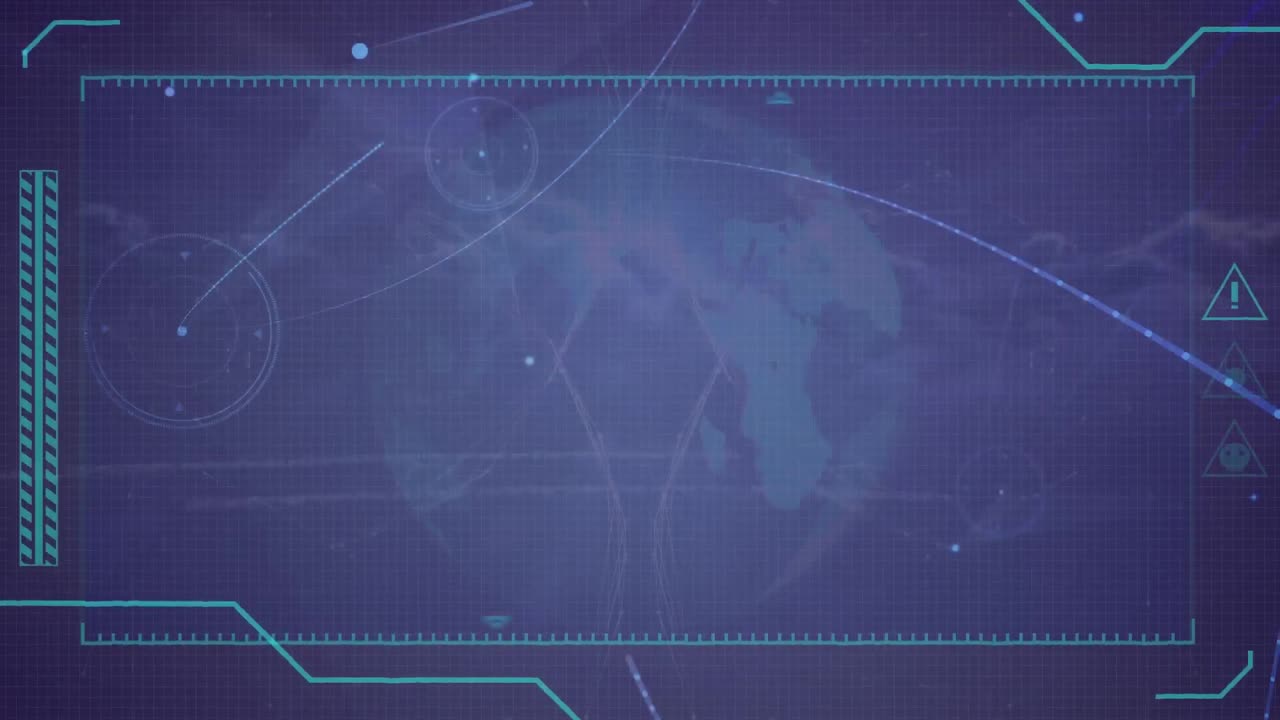 디지털 인터페이스를 통한 연결 네트워크의 애니메이션