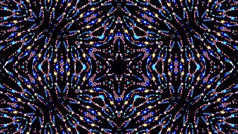 hermoso caleidoscopio abstracto que brilla, una luz radiante que regula los movimientos sutiles