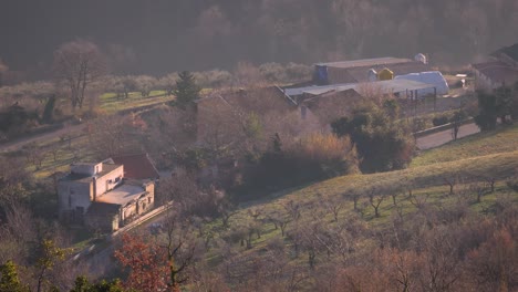 View-of-surrounding-countryside-and-rolling-hills-from-Guardiagrele,-Abruzzo,-Italy