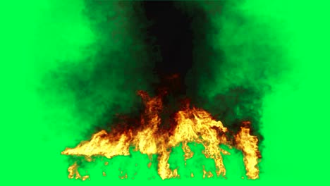fire and smoke effect on green screen