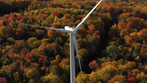 Turbina-De-Molino-De-Viento-Antena-De-Parque-Eólico-Durante-La-Hermosa-Temporada-De-Hojas-De-Otoño