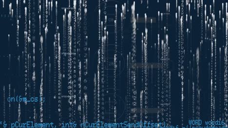 animación del procesamiento de datos sobre el fondo de la marina