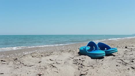 walking on the beach with slipper background 2