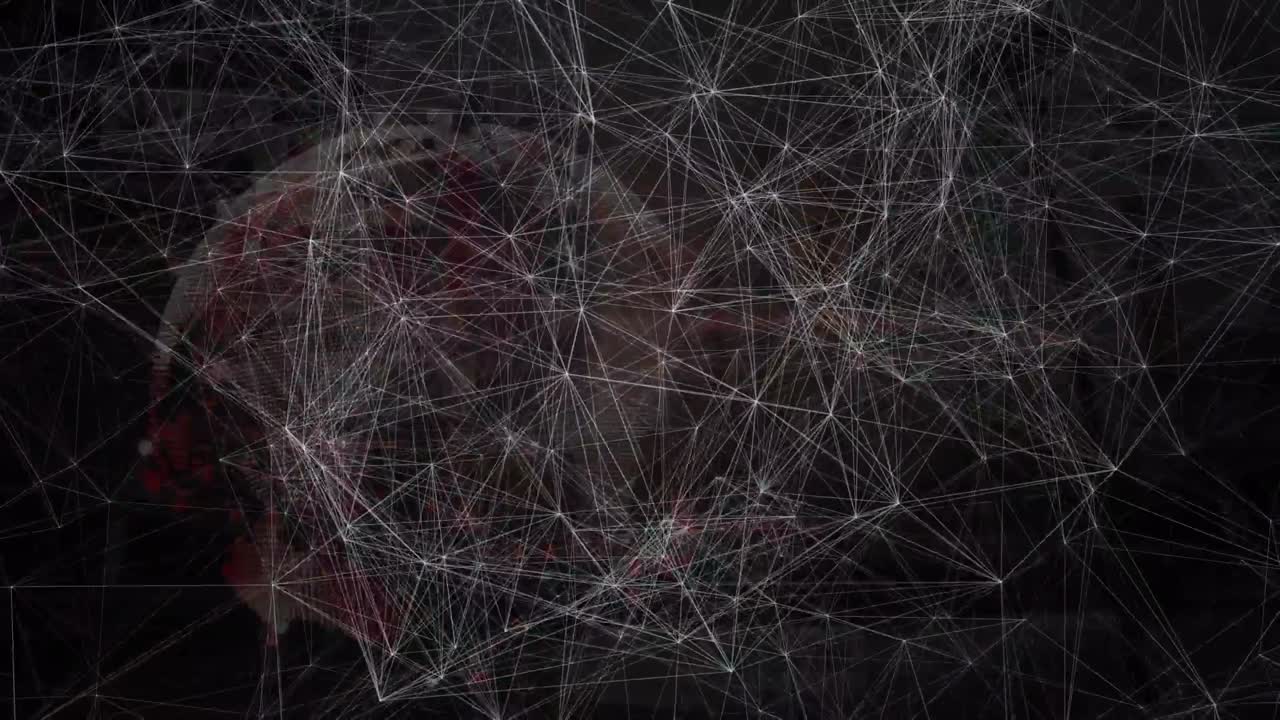 Animation of network of connections over globe