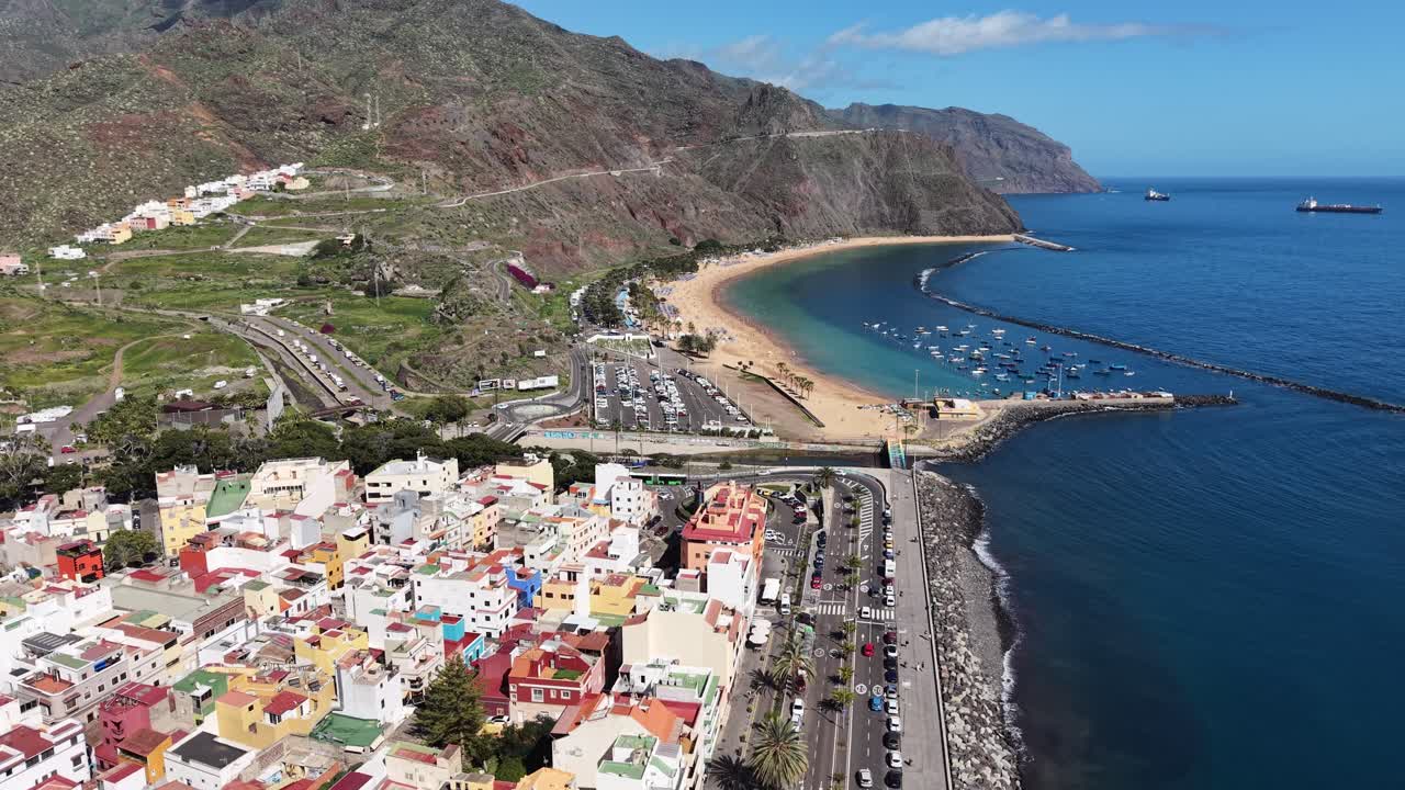 San Andrés, Santa Cruz de Tenerife, Spagna, drone, ripresa aerea 4k