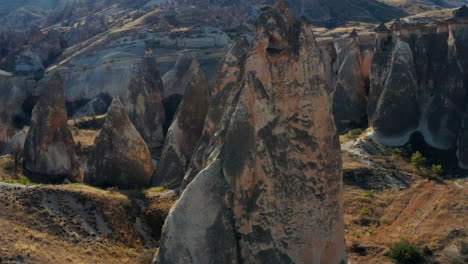 fairy chimney rock formations in goreme, turkey