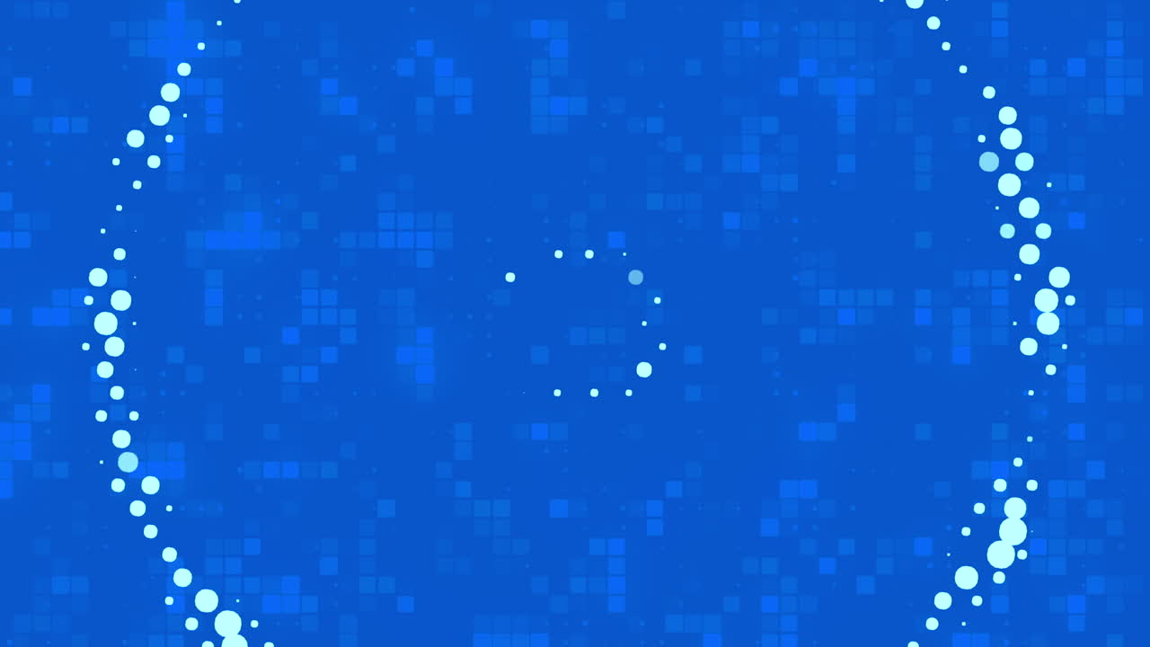 사각형과 점이 있는 추상적인 파란색 배경