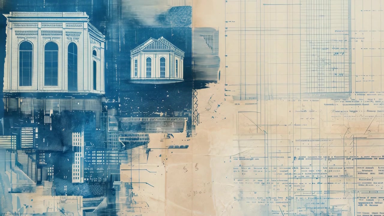 Arkitekttegning og bygningsdesignskisse