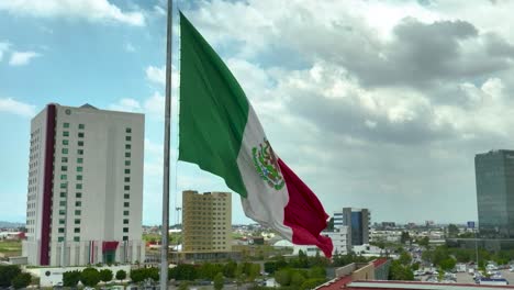 slow-motion footage of the mexican national flag