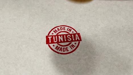 made in tunisia stamp and stamping loop animation