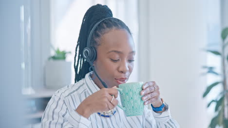 happy black woman, call center