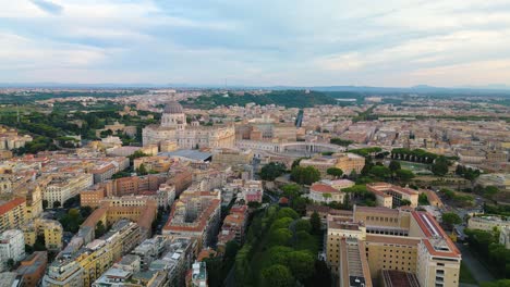 forward drone shot above vatican city, home of the roman catholic pope