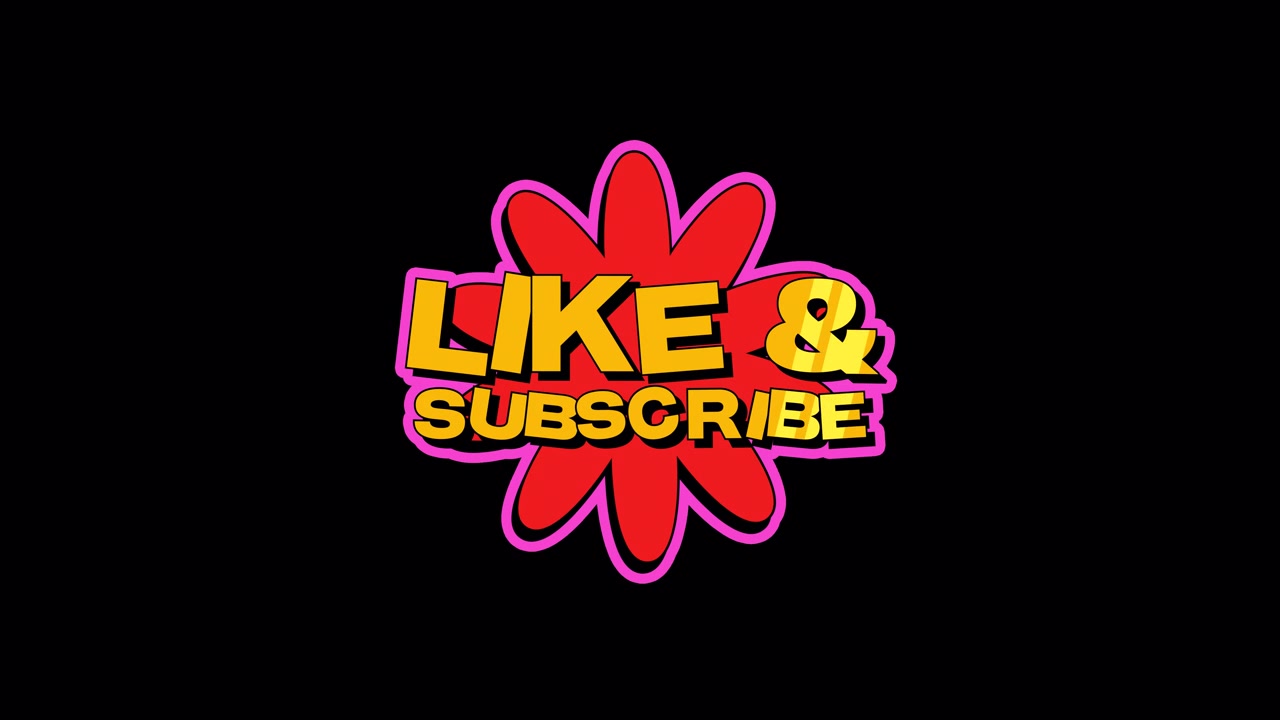 Animated Like and Subscribe Button with Floral Graphic