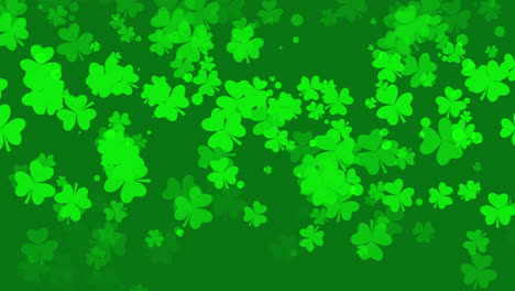 motion green shamrocks with saint patrick day 30