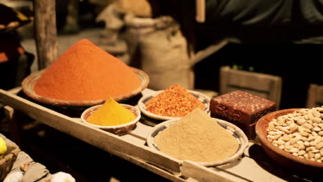 colorful spices on display at a traditional market