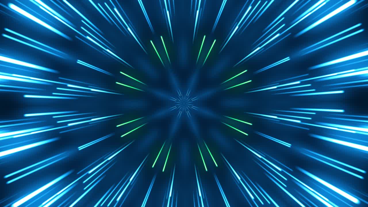 movimiento gráfico 4k bucle sin costuras de volar en el túnel tecnológico digital. tecnología futurista fondo abstracto con líneas para red, big data, centro de datos, servidor, internet, velocidad. render 3d