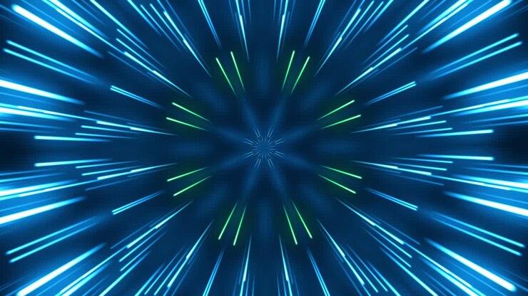Motion graphic 4K seamless loop of flying into digital technologic tunnel. Futuristic technology abstract background with lines for network, big data, data center, server, internet, speed. 3D render