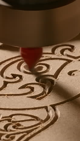 laser engraving wood carving process