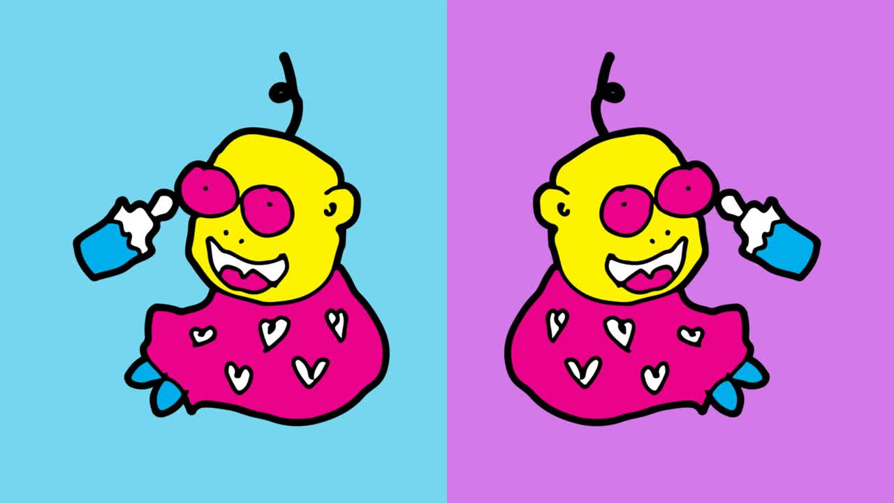 아이들의 팝 아트 그림 베이비 테마의 원활한 배경