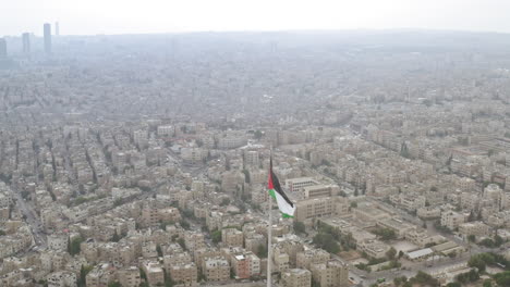 drone shot over amman - jordan, june 2019