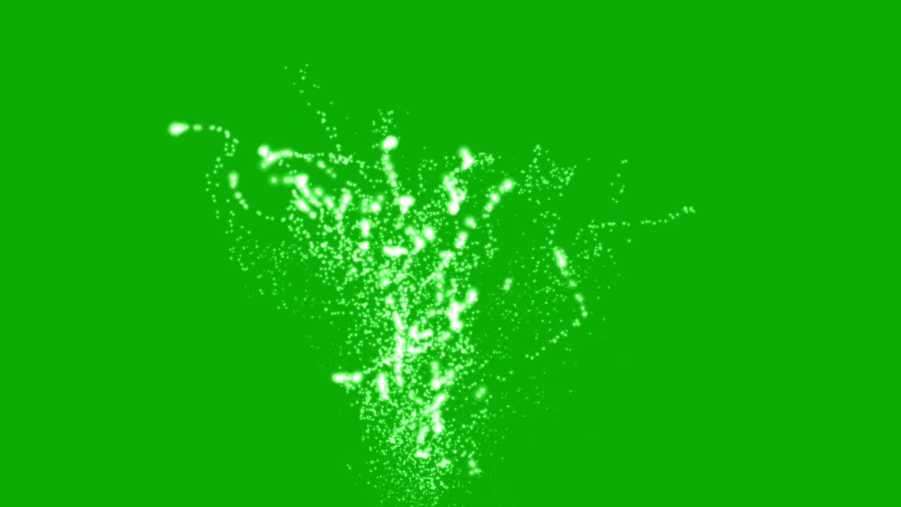 녹색 화면 배경으로 불꽃놀이 모션 그래픽