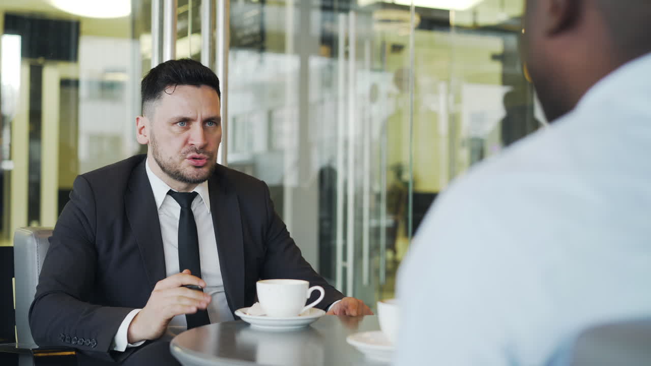 Business Meeting in Cafe