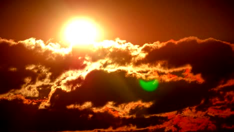 panorama dorado del atardecer con lapso de tiempo 4k