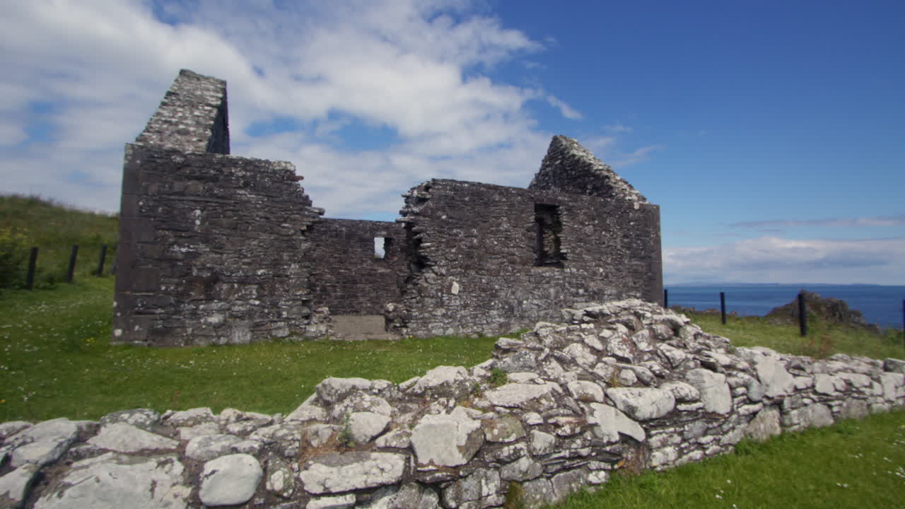 mid shot of St Ninian’s Chapel looking east. Isle head, Isle of Whithorn