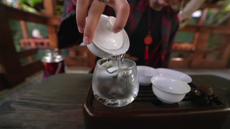 ceremonia del té al aire libre