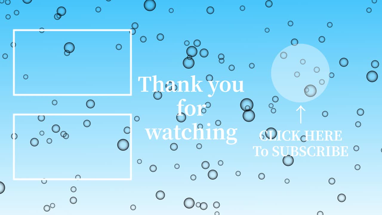 버블 시 엔드 카드 엔딩 스크린 모션 그래픽