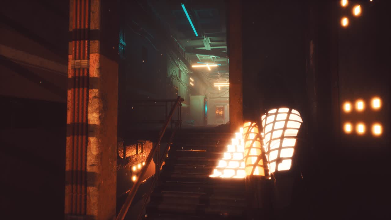 버려진 오래된 모텔의 인테리어