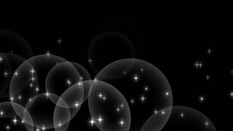 loop animation with twinkling orbs of light, black background