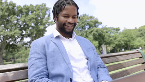 Business,-black-man-on-bench