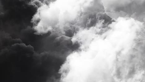4k thick gray and dark cumulus clouds in the sky with a thunderstorm
