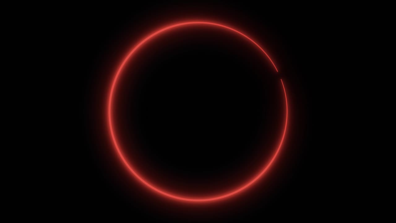 círculo rojo de neón