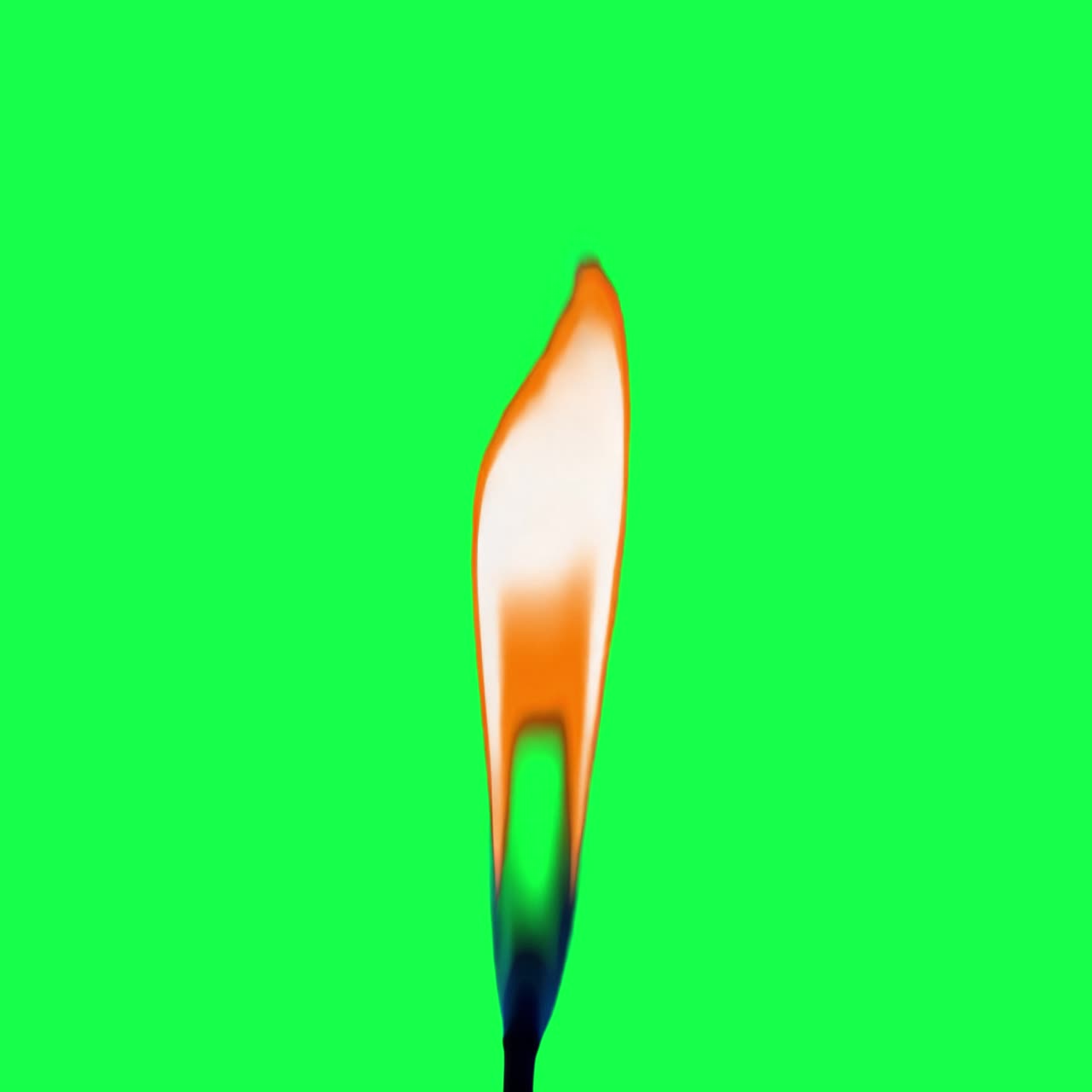 Animazione fiamma vivace, video 4K trasparente, green screen