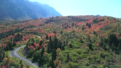 view of winding highway in kyhv peak of utah valley