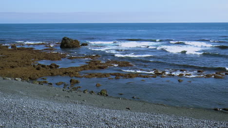 Slow-motion-footage-of-peaceful-Icelandic-coast-line